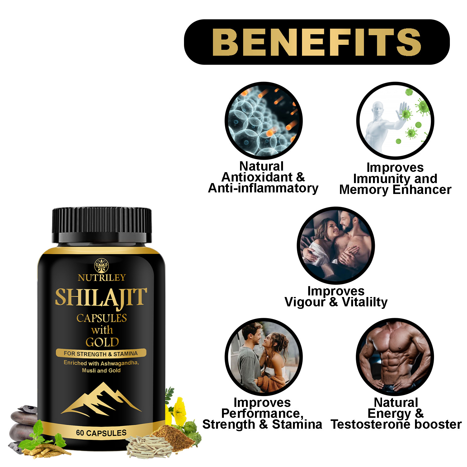 Shilajit capsules with gold 4