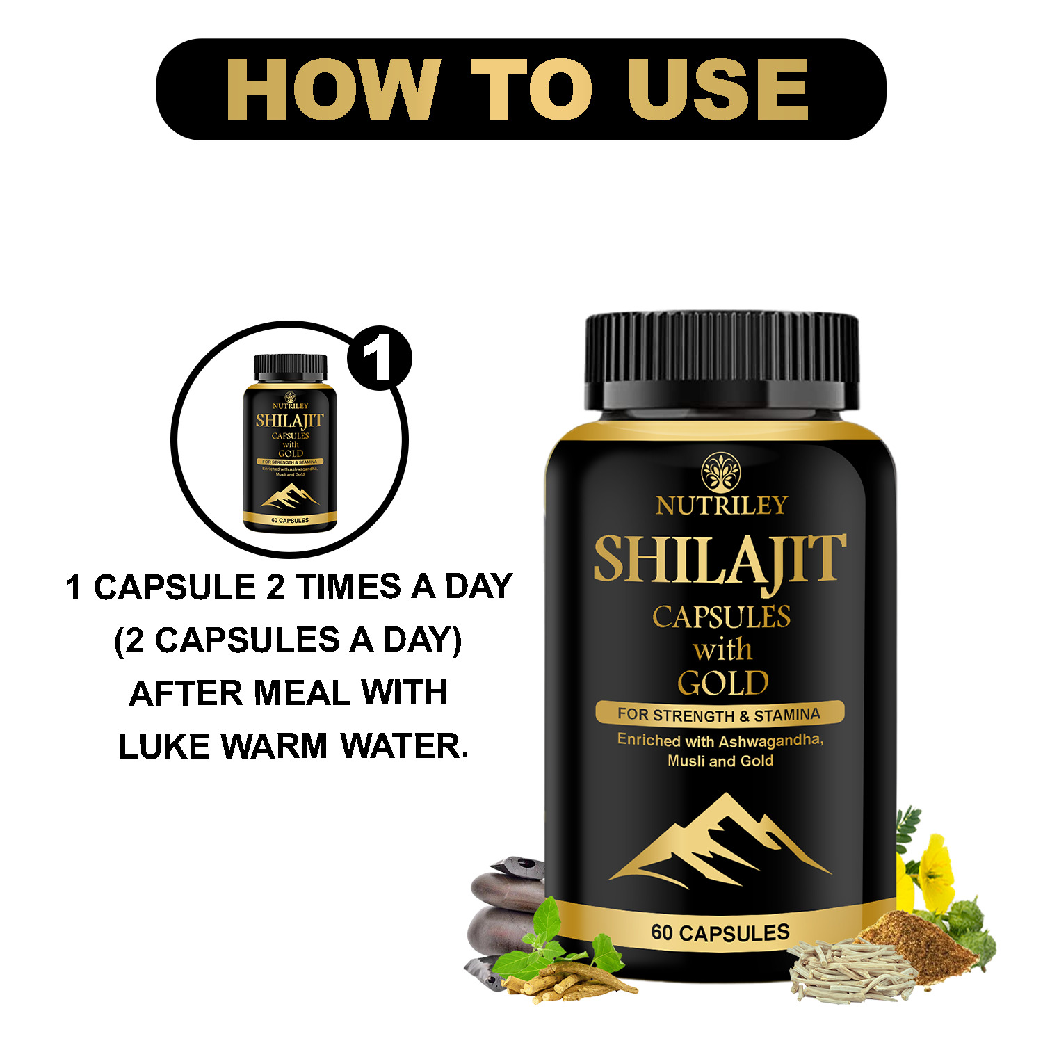 Shilajit capsules with gold 5